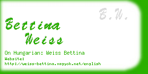 bettina weiss business card